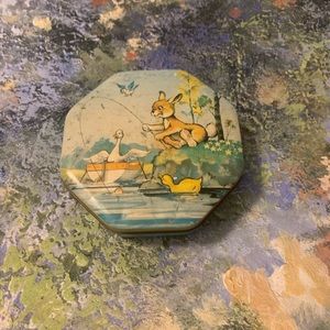 Vintage Tin with Bunny Rabbit